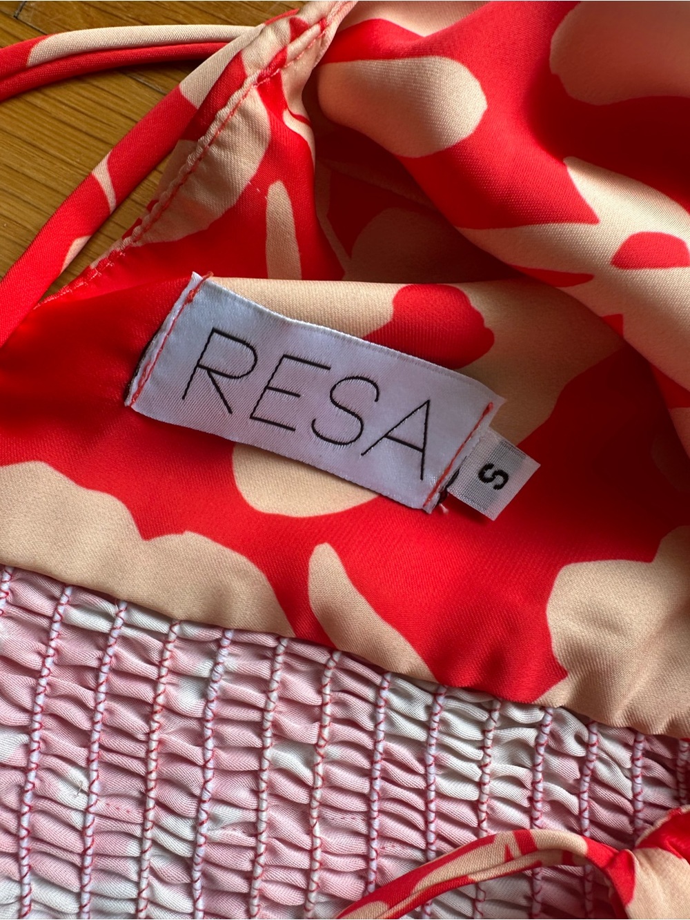 RESA Women’s Juniper Dress Frida Floral Print Red Tan Beige Size Small - Picture 5 of 8